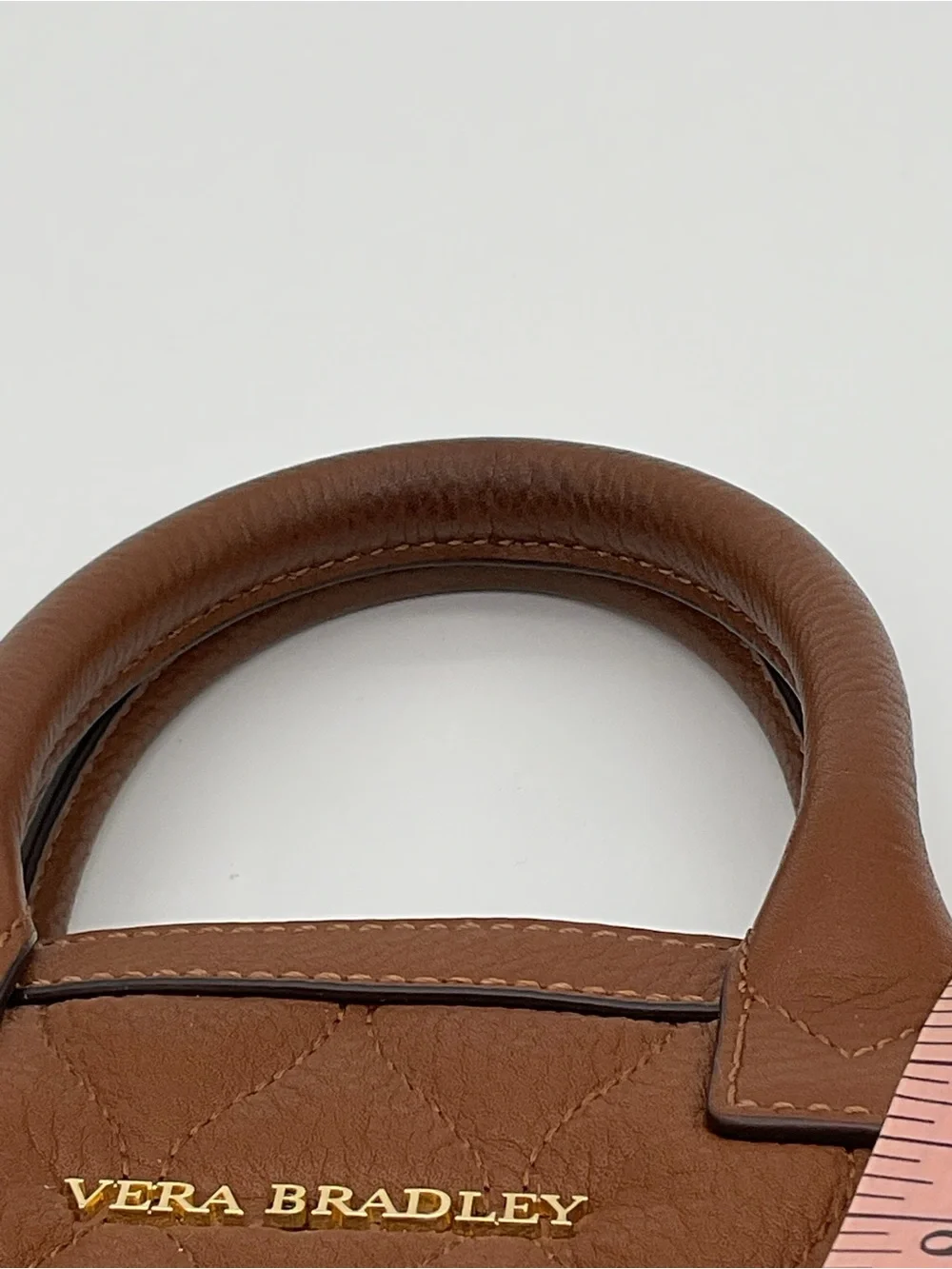 Vera Bradley Quilted Natalie Crossbody Brown Leather Bag